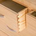London Oak 2 over 4 chest of drawers with dovetail joints from Roseland Furniture