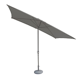 Grey Rectangular Parasol with Grey aluminium Frame from Roseland Home Furniture