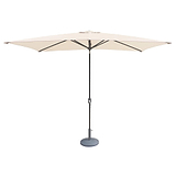Ivory Cream Rectangular Parasol canopy with Grey aluminium Frame