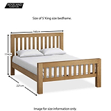 Abbey King Size Bed Frame - Size Guide