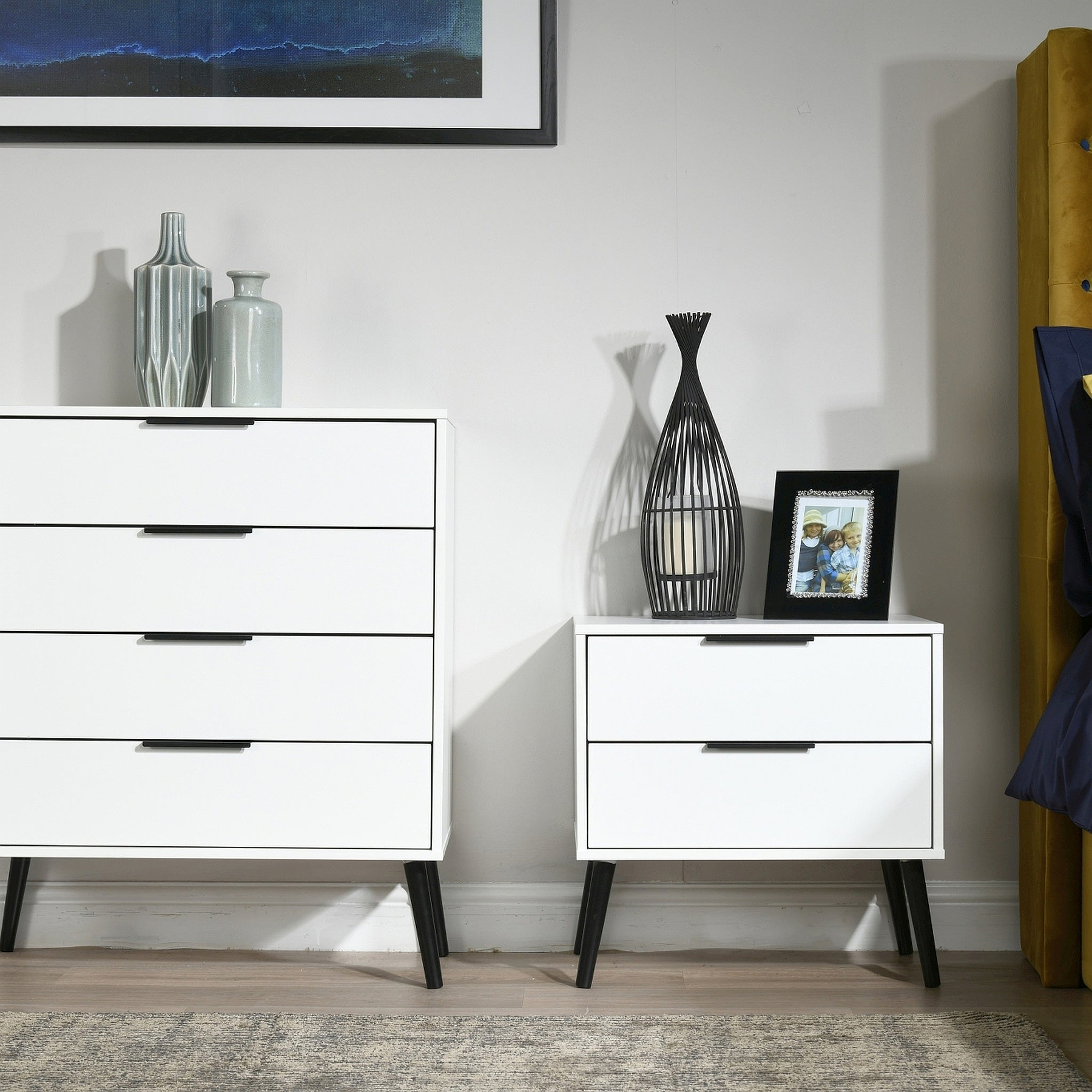 Asher White 4 Drawer Storage Chest for bedroom