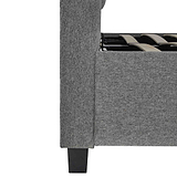 Ashley Grey Upholstered Ottoman Storage Bed 