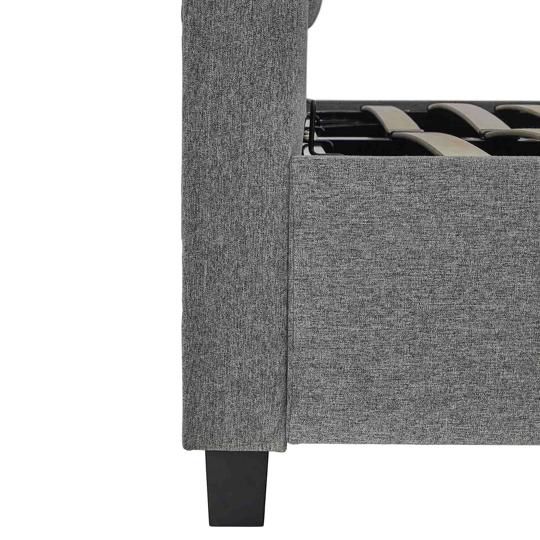 Ashley Grey Upholstered Ottoman Storage Bed 