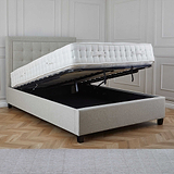 Ashley Oatmeal Upholstered Ottoman Storage Bed 