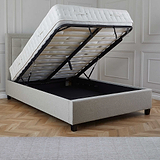 Ashley Oatmeal Upholstered Ottoman Storage Bed 