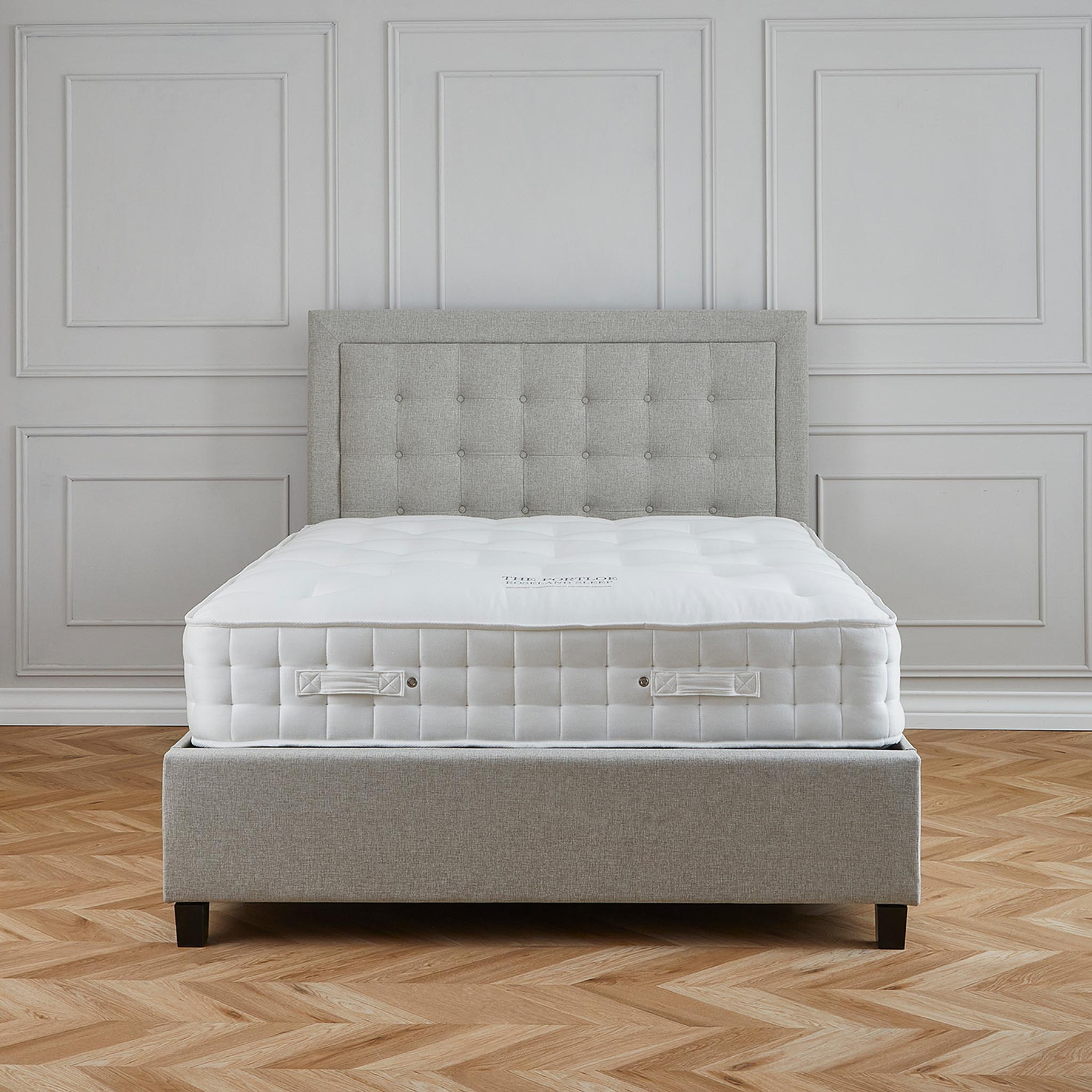Ashley Oatmeal Upholstered Ottoman Storage Bed 