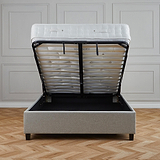 Ashley Oatmeal Upholstered Ottoman Storage Bed 