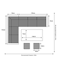 Berlin Brown Rattan Corner Sofa Garden Dining Set Dimensions & Size Guide