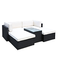 Berlin Black Rattan Multi positional Lounge Set from Roseland Home Furniture
