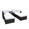 Berlin Brown Rattan Multi positional Lounger Set