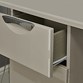 Beckett Cream Gloss Dressing Table with Stool from Roseland
