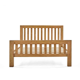 Abbey Grande Oak Bed Frame Double or King Size by  - Front on view