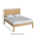 Surrey Oak / Abbey Waxed 5ft King Size Bed Frame dimensions