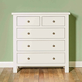 Cornish White Chest of Drawers - Lifestyle front view