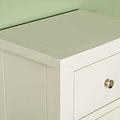 Close up of top surface on The Cornish White Wooden Tallboy Chest of Drawers