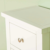 Top drawer view of The Cornish White Wooden Tallboy Chest of Drawers