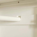 Close up of clothes rack on The Cornish White Wooden Double Wardrobe