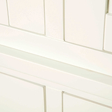 Close up of cross section on The Cornish White Large 3 Door Wardrobe