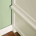 Cornish White Wooden Double Wardrobe - Lifestyle bottom back view