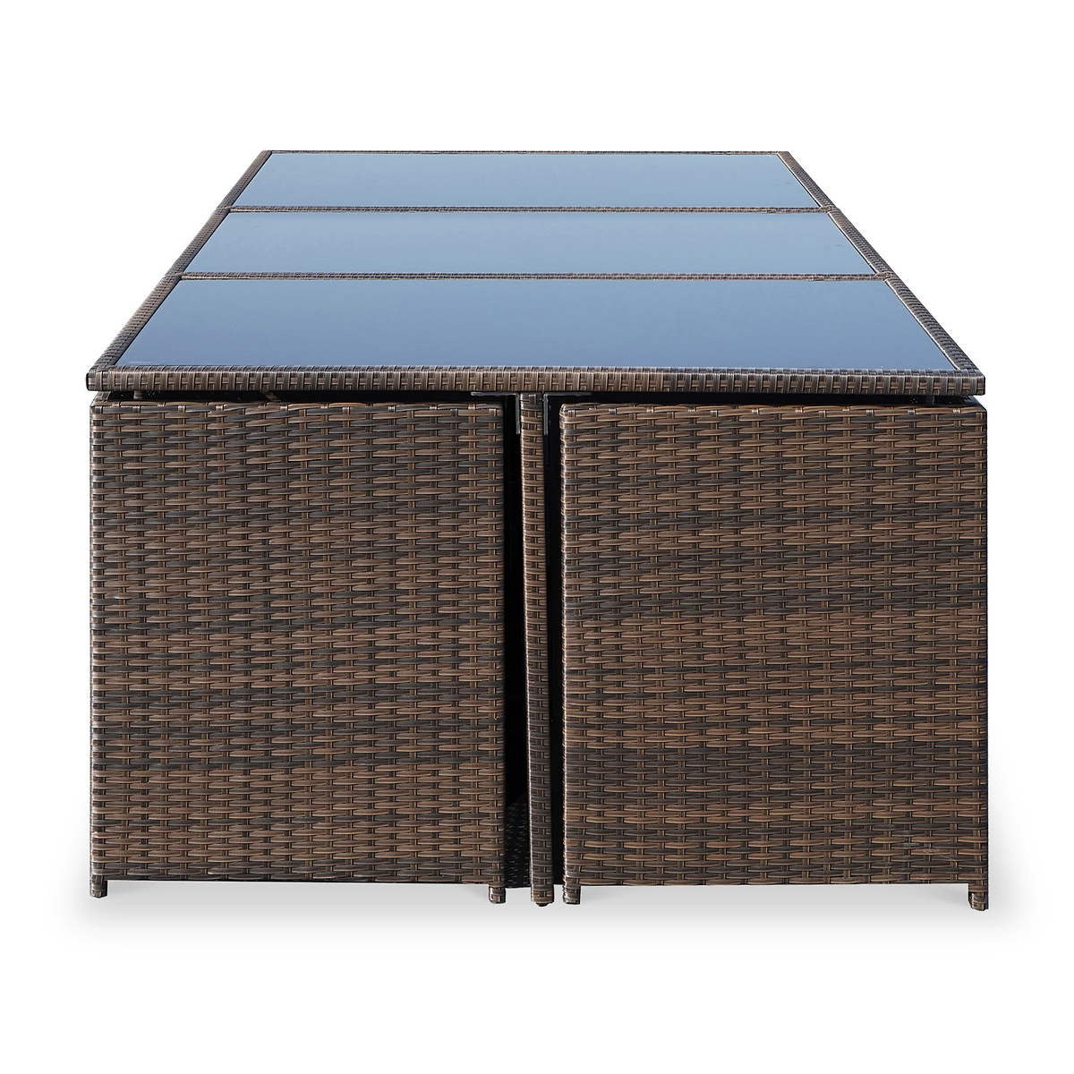Cannes Brown 10 Seater Rattan Cube Dining Set