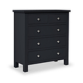 Cornish Black 2 over 3 Chest of Drawers from Roseland Furniture