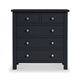 Cornish Black 2 over 3 Chest of Drawers
