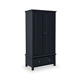 Cornish Black Double Wardrobe from Roseland Furniture