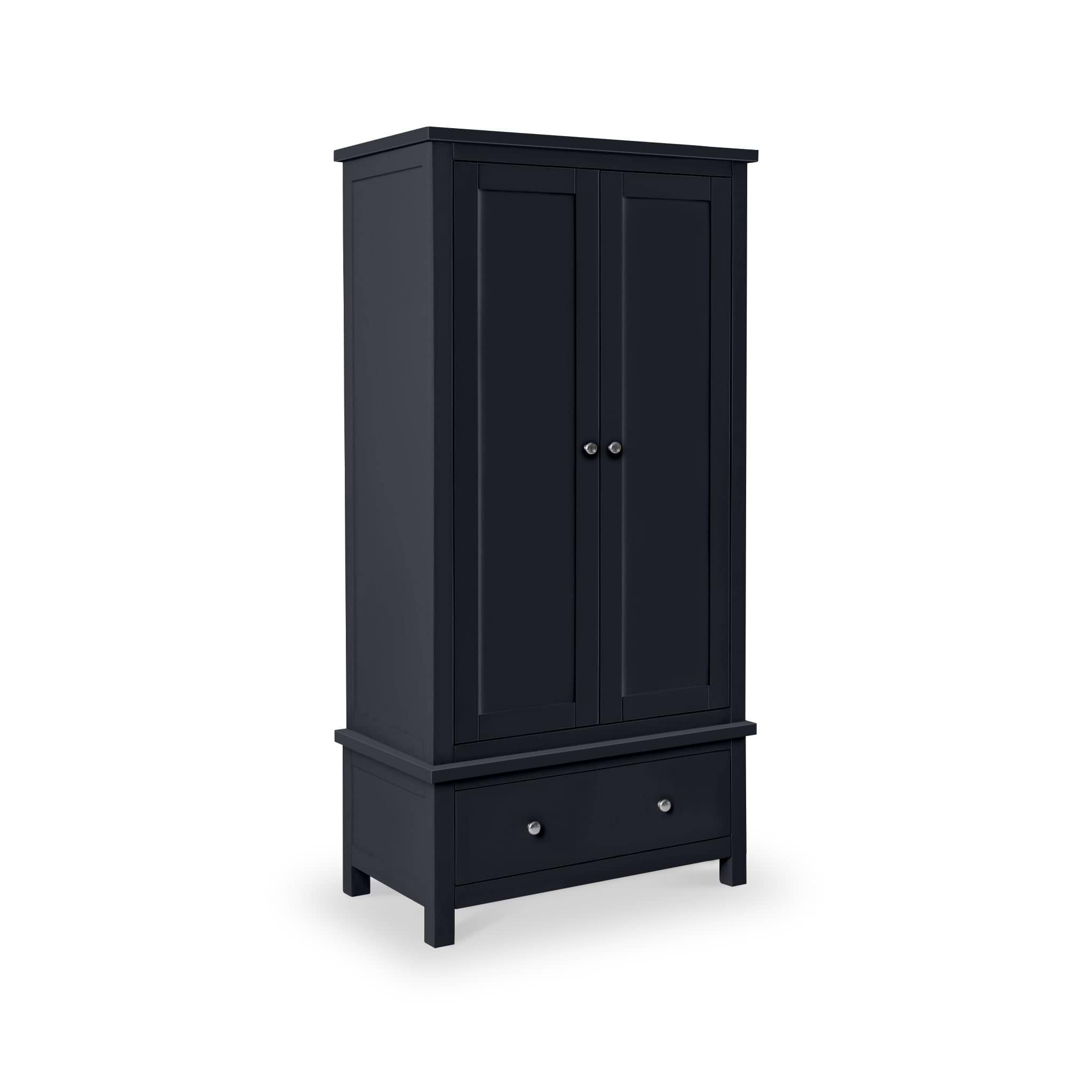 Cornish Black Double Wardrobe from Roseland Furniture