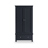 Cornish Black 2 Door Wardrobe from Roseland Furniture