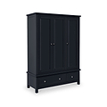 Cornish Black Triple Wardrobe from Roseland Furniture