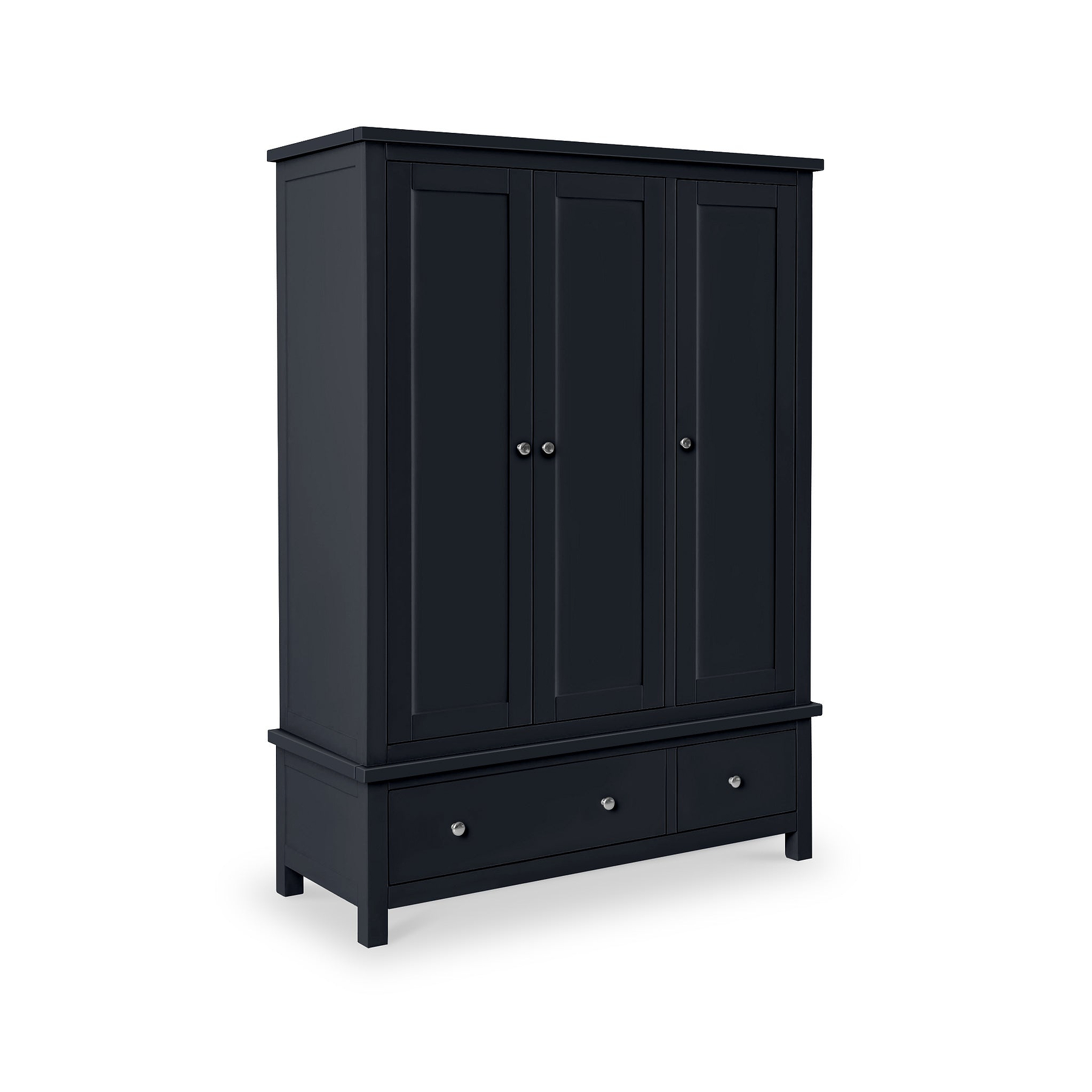 Cornish Black Triple Wardrobe from Roseland Furniture