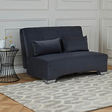 Cortez Grey Velvet Upholstered Pull Out Sofa Bed for living room and bedroom