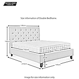 Finley Double Bed Frame - Size Guide