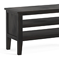 Elise Noir Black Acacia 90cm TV Unit close up of table top