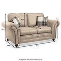 Edward Faux Leather 2 Seater Sofa dimensions