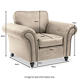 Edward Faux Leather Armchair dimensions