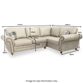Edward Faux Leather Right Hand Corner Sofa dimensions