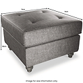 Edward Faux Leather Footstool dimensions