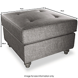 Edward Faux Leather Footstool dimensions