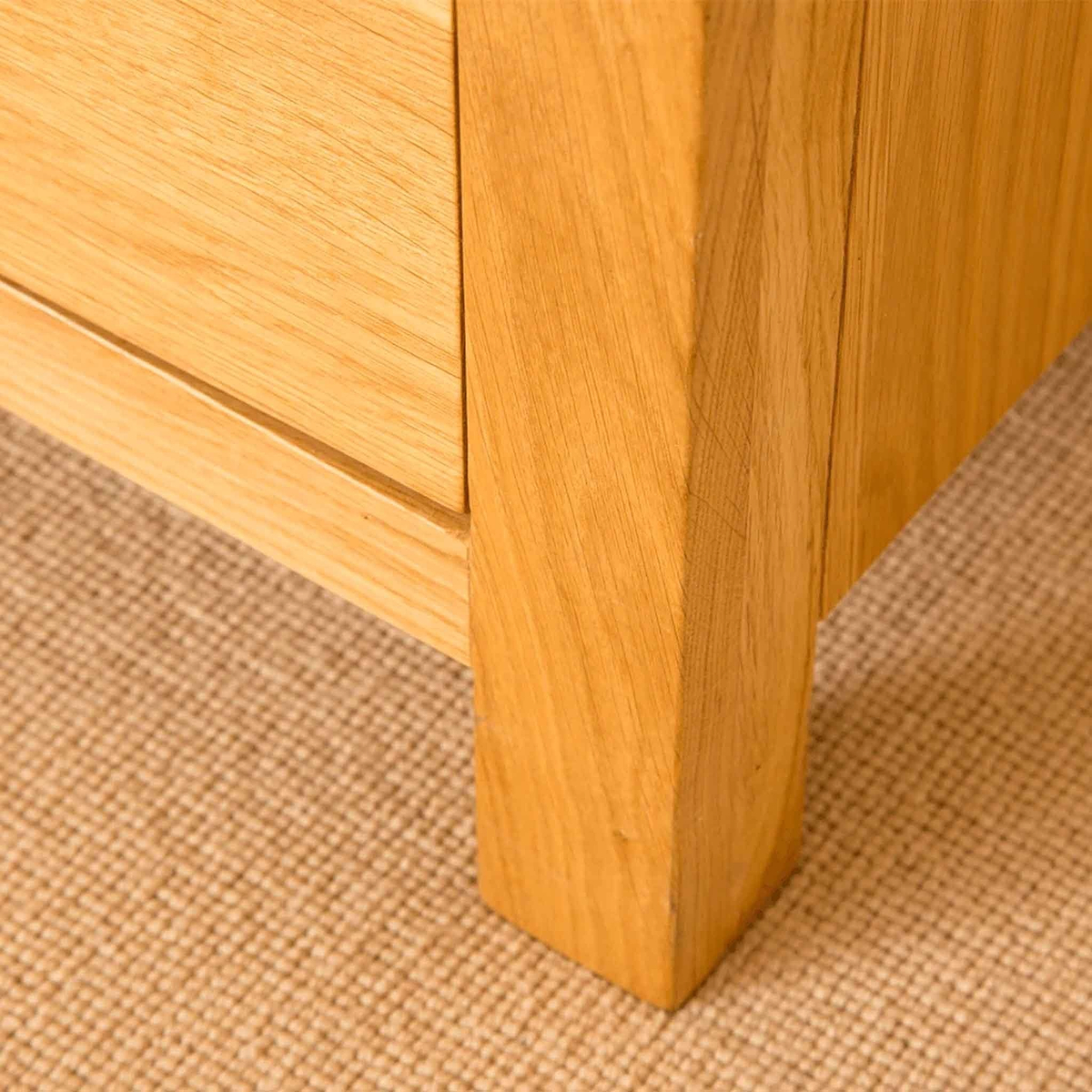 Foot of Newlyn Oak 3 over 4 Drawer Chest