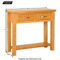 Newlyn Oak Console Table - Size Guide