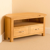 Newlyn Oak Corner TV Stand by Roseland Furniture