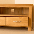 Drawer and shelf - Newlyn Oak Corner TV Stand