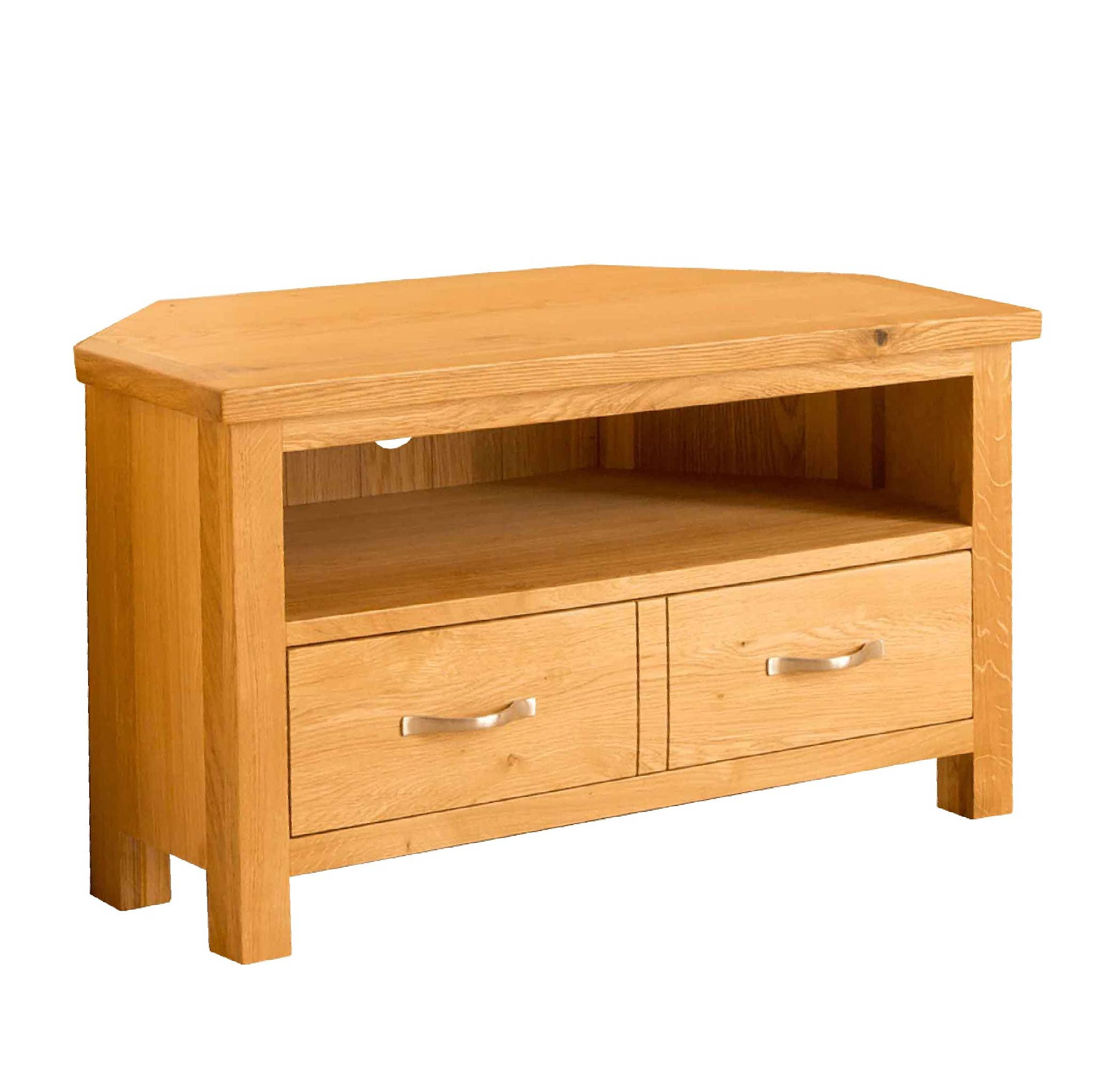 Newlyn Oak Corner TV Stand by Roseland Furniture