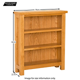 Newlyn Oak Small Bookcase - Size Guide