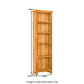 Newlyn Oak Narrow Bookcase - Size Guide