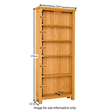 Newlyn Oak Large Bookcase - Size Guide