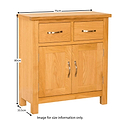 Newlyn Oak Mini Sideboard  - Size Guide