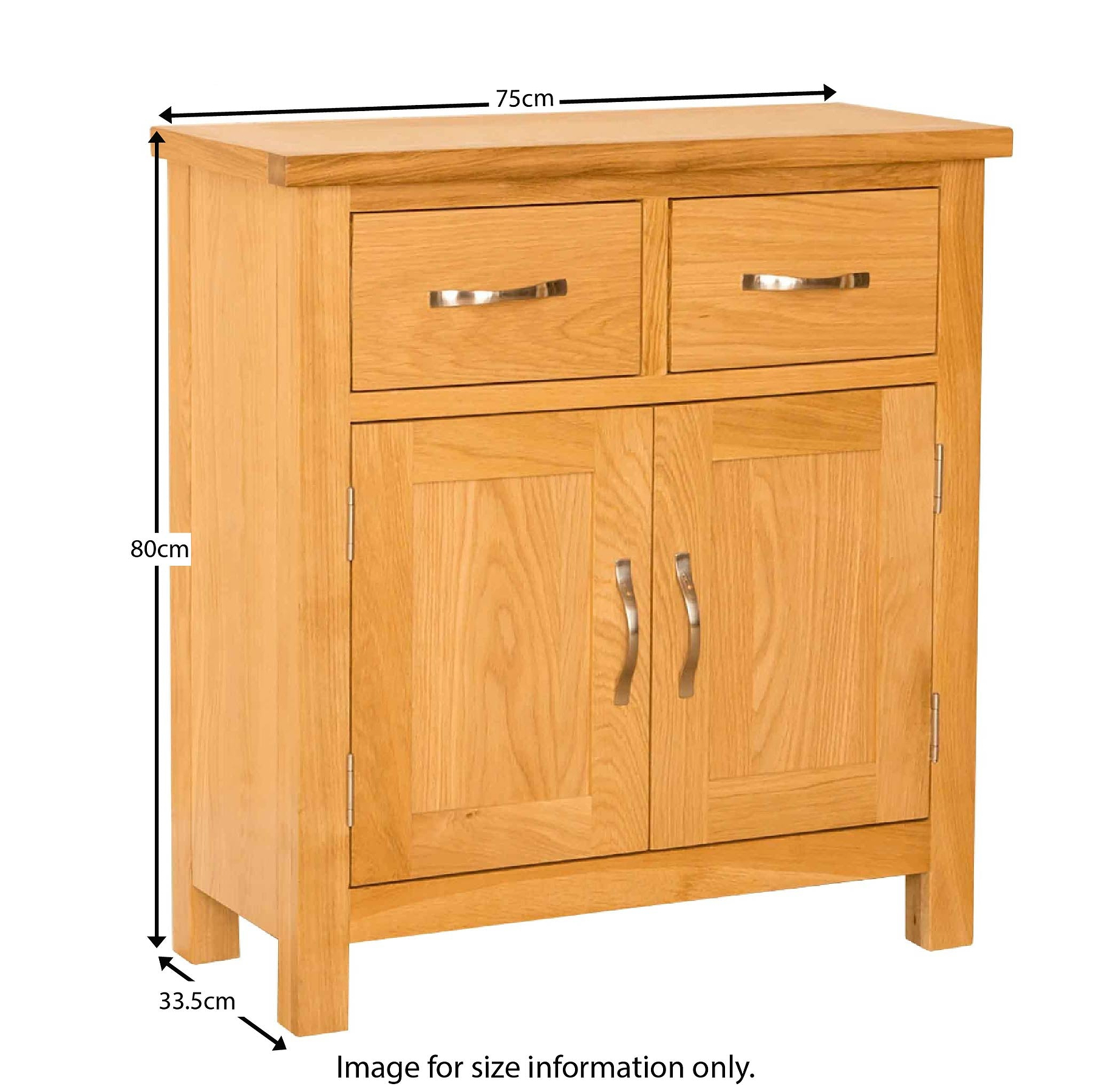 Newlyn Oak Mini Sideboard  - Size Guide