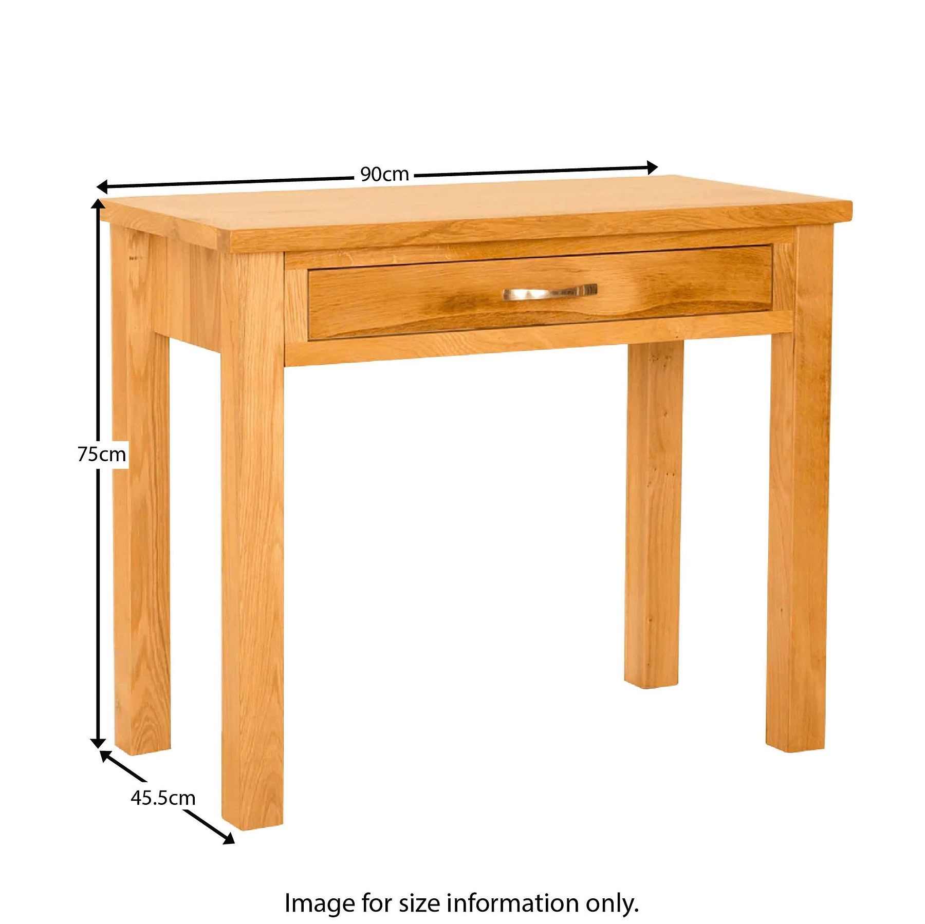 Newlyn Oak Laptop Desk - Size Guide